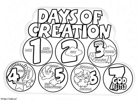 Days Of Creation 1 coloring page