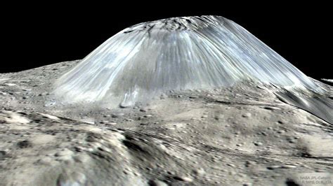 Peculiar Mountain Ahuna Mons on Asteroid Ceres | WordlessTech