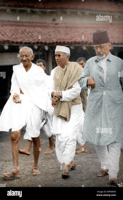 Mahatma Gandhi Jawaharlal Nehru High Resolution Stock Photography and ...