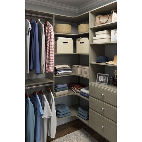 Closet Evolution 30 in. W Rustic Grey Corner Wood Closet System GR31 ...