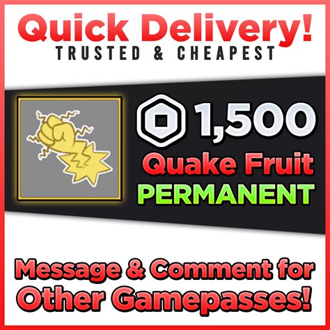 Blox Fruits Quake Fruit - Game Items - Gameflip