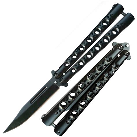 Heavy Duty Balisong Butterfly Knife Black