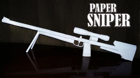 How to make a paper sniper rifle that shoots - rubber band paper gun