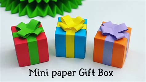 DIY MINI PAPER GIFT BOX / Paper Craft / Easy Origami Gift Box DIY ...