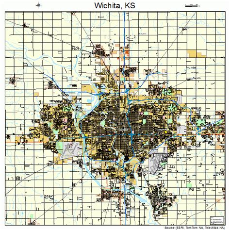 Wichita Kansas Street Map 2079000