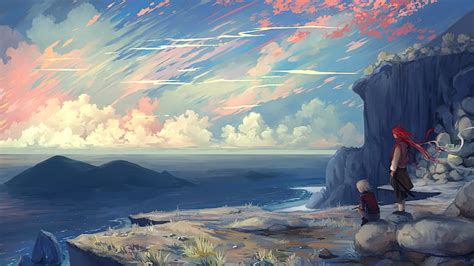 HD wallpaper: anime landscape, anime art, child | Wallpaper Flare