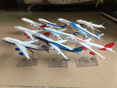 10PCS BOEING747 Passenger Airplane Alloy Plane Aircraft Metal Diecast ...