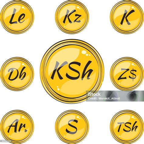 Set With Flat African Currency Symbols Stock Illustration - Download ...