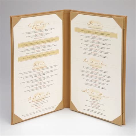 Menu Inserts | Printed Menus | MenuMasters.net