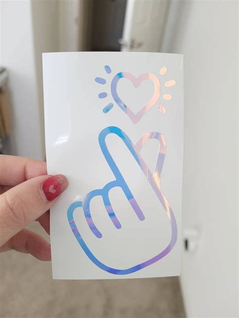 Finger Heart Sign Decal Love Symbol Kpop Cute Decal Finger - Etsy