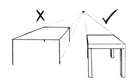 Table Perspective Drawing