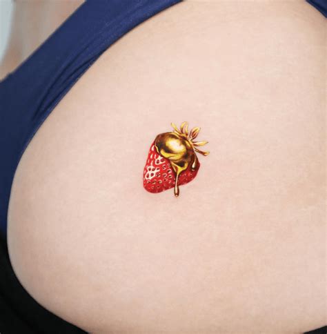 35 Meaningful & Fruity Strawberry Tattoo Designs - The Beauty Pursuit