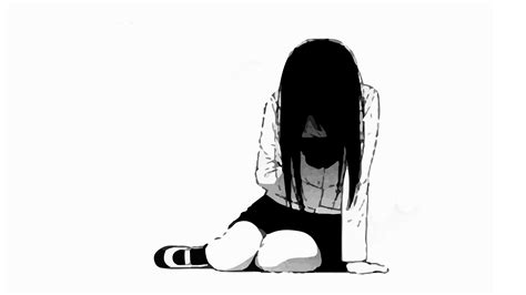 Sad Anime Girl Black and White Wallpapers - Top Free Sad Anime Girl ...