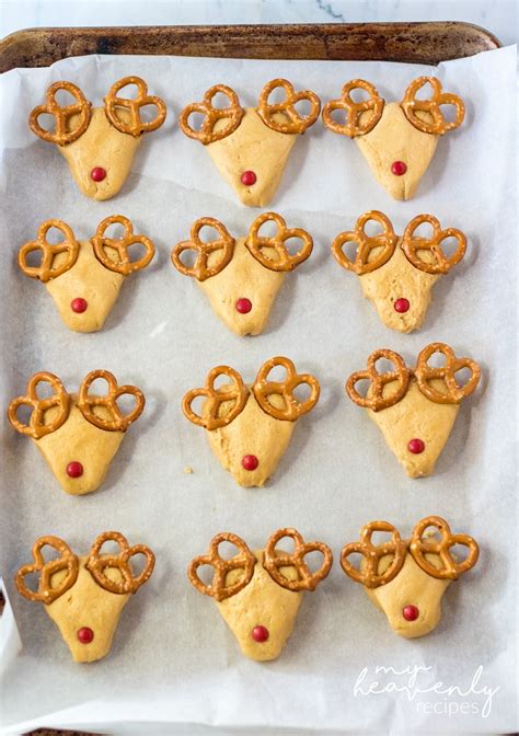 Peanut Butter Reindeer Cookies - My Heavenly Recipes