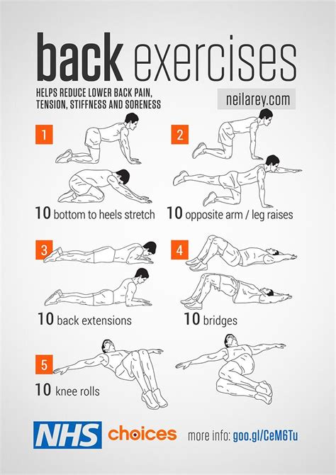 NHS on | Flexibility workout, Back exercises, Back strengthening exercises