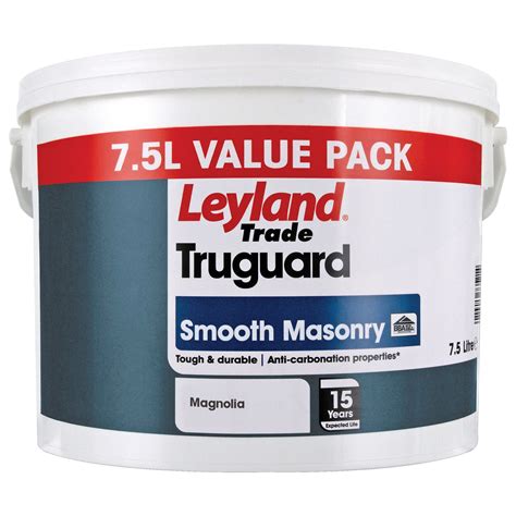 Leyland Trade Truguard Magnolia Matt Masonry Paint 7.5L | Departments ...