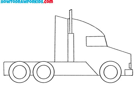 How to Draw a Semi-Truck - Easy Drawing Tutorial For Kids