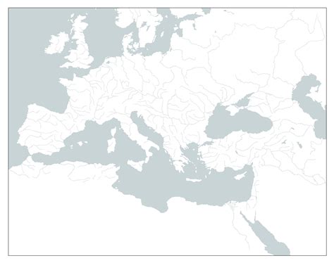 Blank Map of Europe and North Africa (rivers) by Kuusinen on DeviantArt