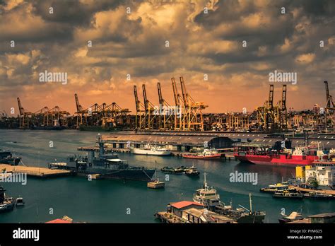 Dubai skyline on a composed and manipulated background Stock Photo - Alamy