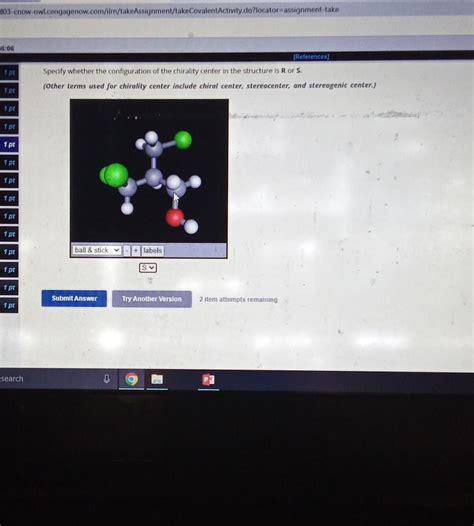 Solved Specify whether the configuration of the chirality | Chegg.com