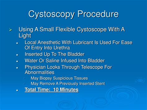 PPT - Cystoscopy Cystoscopy and Stent Removal Cystoscopy and Biopsy ...