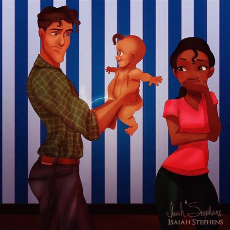 Naveen and Tiana | Disney Princesses as Parents | POPSUGAR Family Photo 4