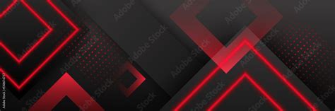 Abstract red and black banner. Background design for brochure, website ...