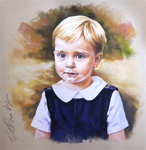 Pastel portrait process of a child - Pastel Portraits