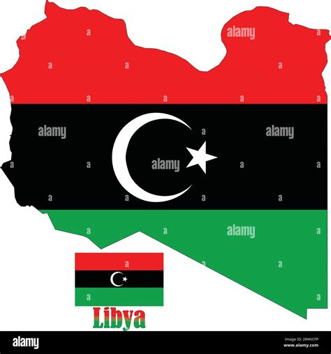 Libya Map and Flag Stock Vector Image & Art - Alamy