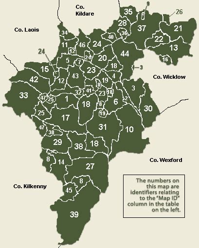 Carlow Map Region City - Map of Ireland City Regional Political