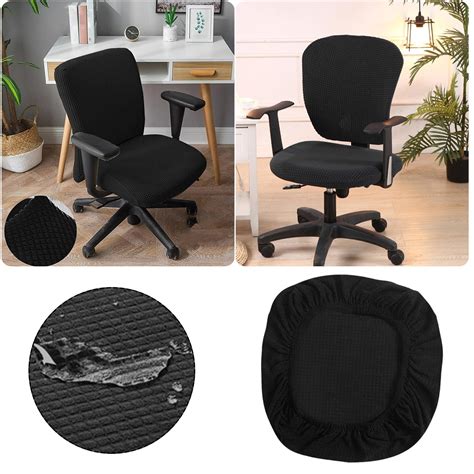 Jrocdr Elastic Office Chair Cover Chair Seat Cover Chair Cover Office ...