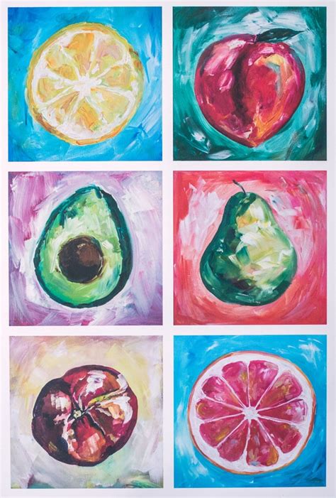 Fruit and Vegetable Art Prints 8x8 | Etsy