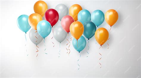 Premium Photo | Happy birthday balloons isolated on white background