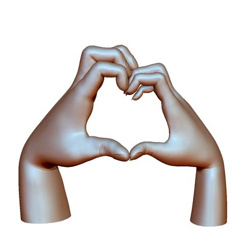 Heart sign hands couple model - TurboSquid 1410066