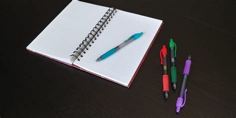 Open Notebook With Pens Free Stock Photo - Public Domain Pictures