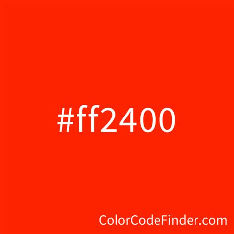 Scarlet Color Code is #ff2400