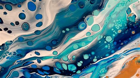 Acrylic Pour Painting: Ocean Theme With Cells Using The Simple Swipe ...