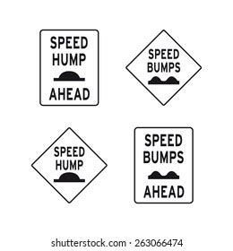 Traffic Signs Speed Bumps Stock Vector (Royalty Free) 263066474 ...