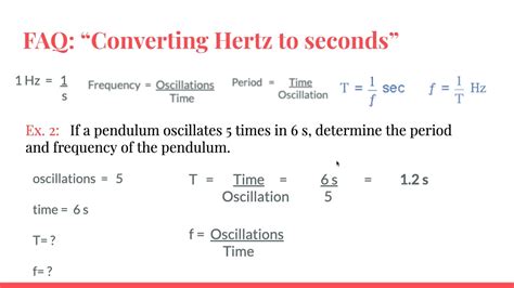 FAQ: Converting Hertz to Seconds - YouTube