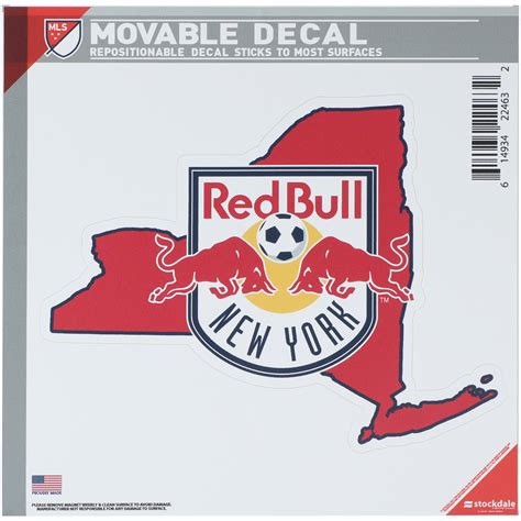 Mls New York Red Bulls All Surface State Decal Logo