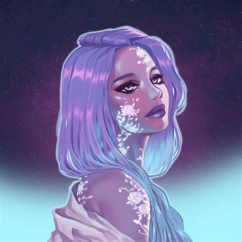 My new galaxy girl character! : r/drawing