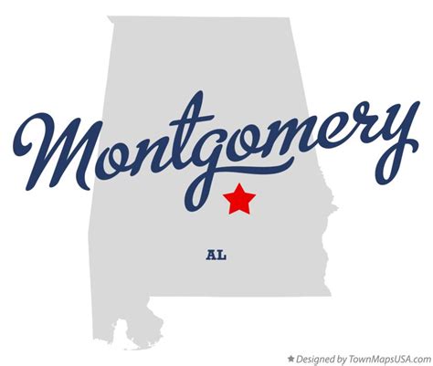 Map of Montgomery, AL, Alabama