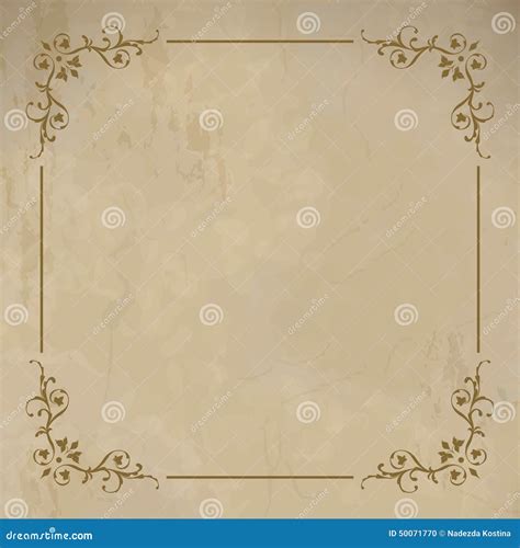 Vector Vintage Border Frame Stock Vector - Image: 50071770