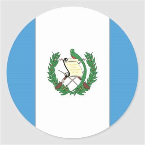 The Flag of Guatemala Classic Round Sticker | Zazzle | Guatemala flag ...