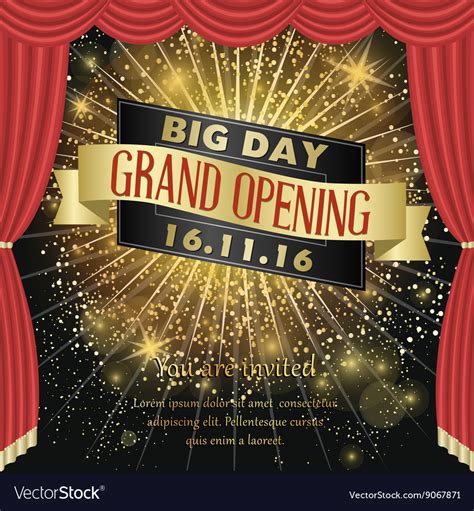 Grand opening banner design Royalty Free Vector Image