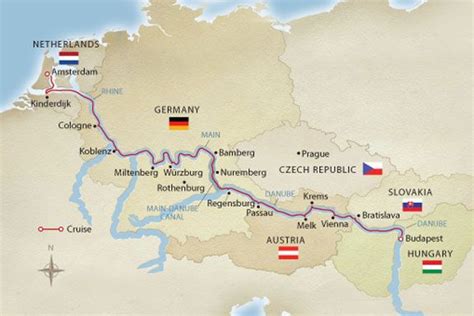 Europe River Cruise - Grand European Tour Map