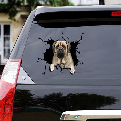 MASTIFF Dog Sticker Car Window Funny Dog Car Decal Broken | Etsy