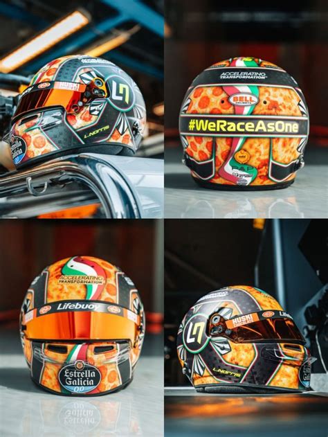 Lando Norris' Helmet for MonzaGP | Racing helmets, Norris, Helmet