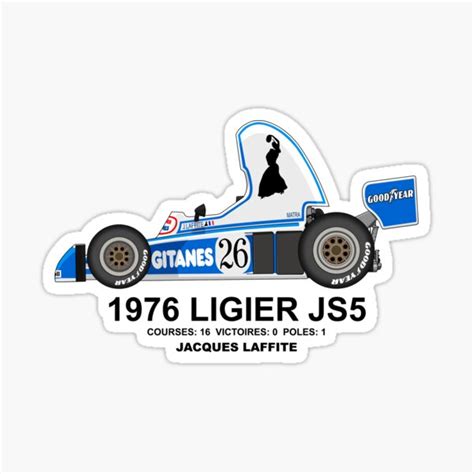 "LIGIER JS5 1976" Sticker by f1cartoon | Redbubble