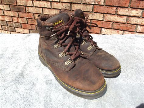 Dr. Doc Martens Industrial Brown Boots Mens Size 11 S… - Gem